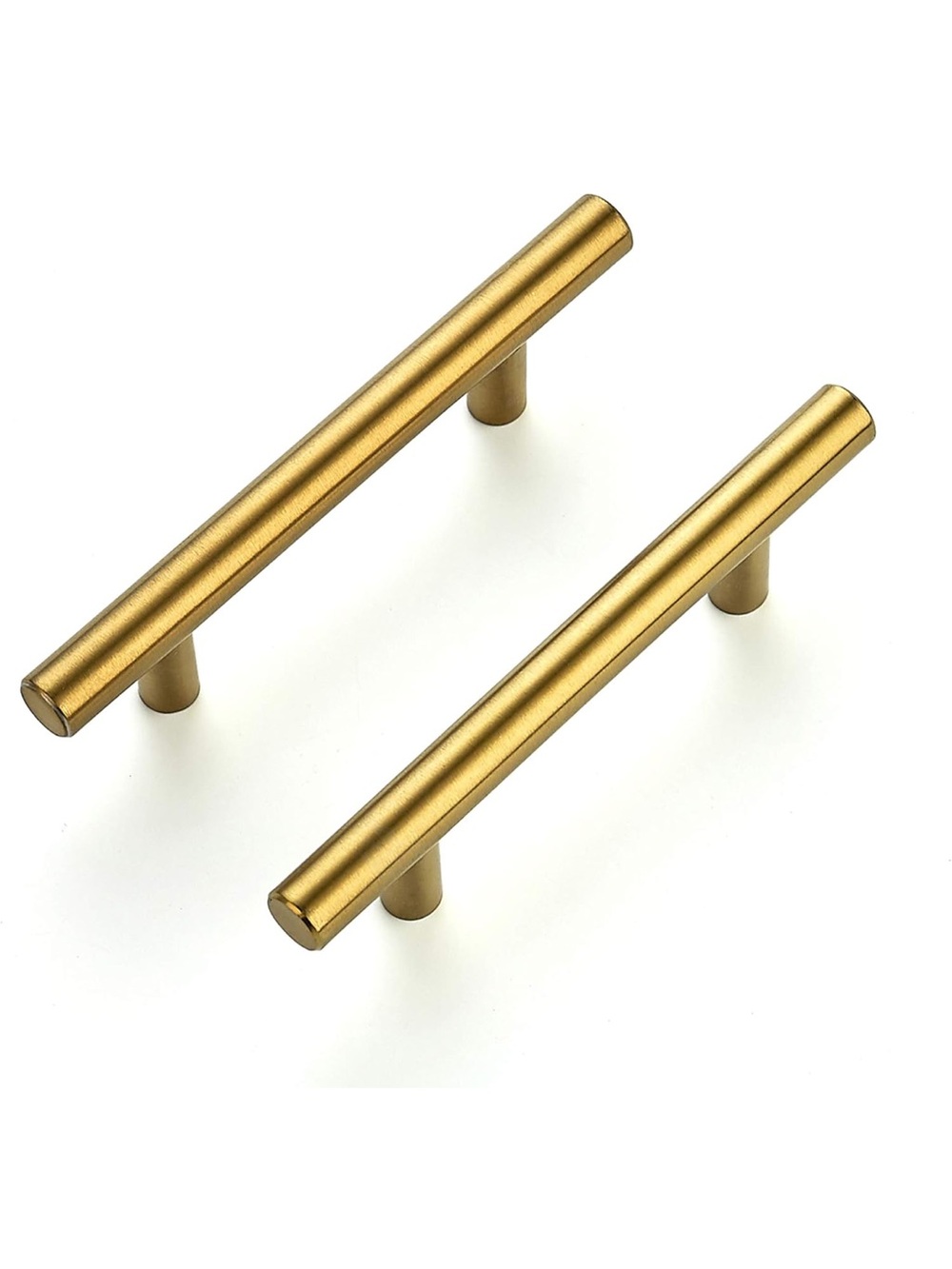 Brushed Gold/Brass T-Bar Cabinet Pull Handle - Modern Hardware - Picture 5 of 8